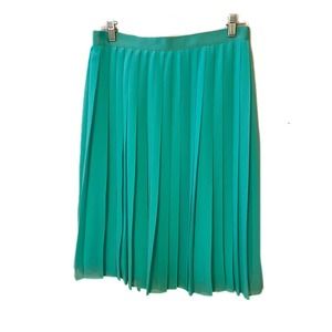CHELSEA 28 Women's Pleated Skirt Turquoise 50s Girly Retro Colorful Size Small